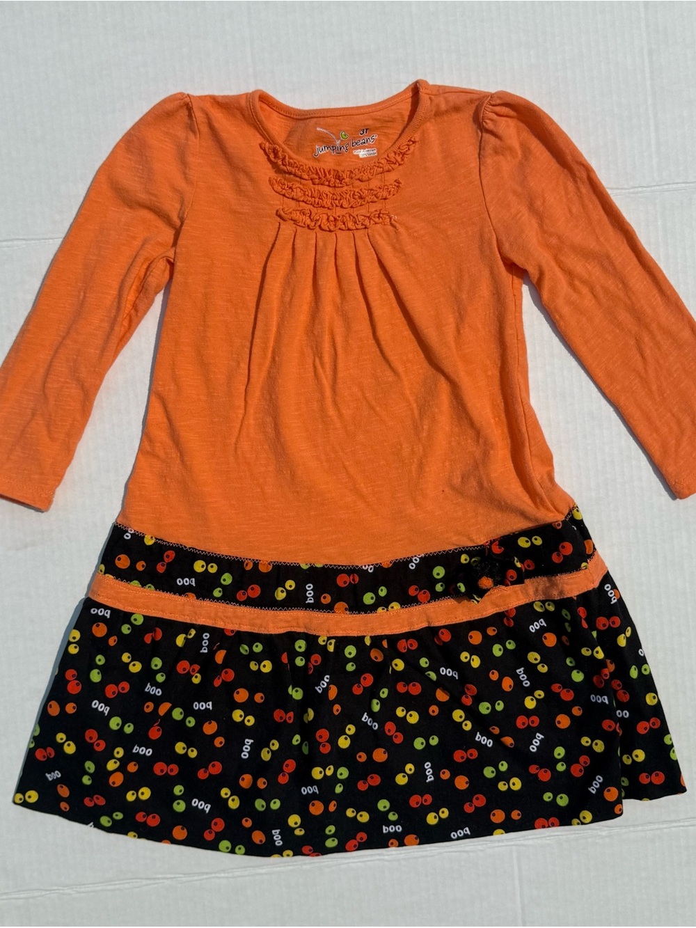 Halloween Holiday Orange Long-Sleeve Girls Dress Size 3T